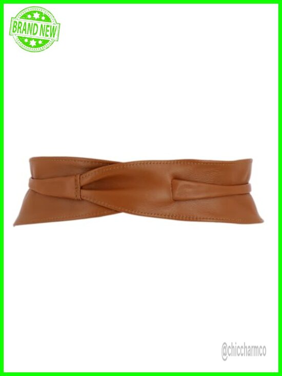 Italian Leather Obi Belt - Adjustable Wide Waist Belt main image 5